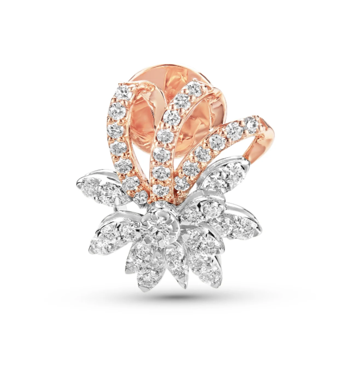 Gold & Diamond Stud Earrings