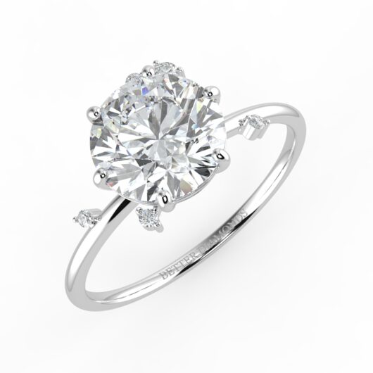 Isabella Round Diamond Solitaire Engagement Rings