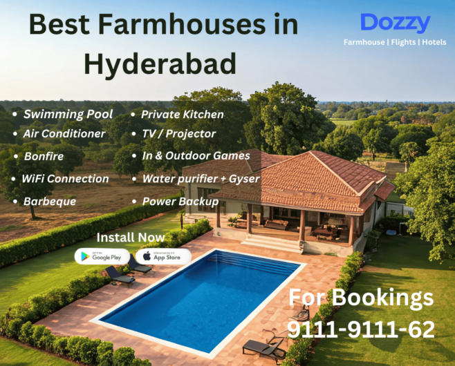 Dozzy Farm Houses Rentals With Capacity 26 To 50 in Hyderabad