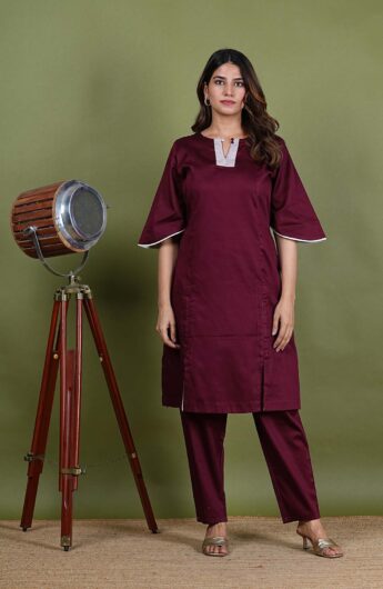 Floral Print cotton Kurta Set, Mul Chanderi 2 Piece Kurta Set, Mul Chanderi fabric women dress