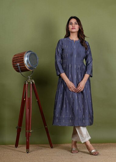 Floral Print cotton Kurta Set, Mul Chanderi 2 Piece Kurta Set, Mul Chanderi fabric women dress