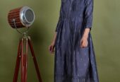 Floral Print cotton Kurta Set, Mul Chanderi 2 Piece Kurta Set, Mul Chanderi fabric women dress