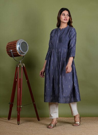Floral Print cotton Kurta Set, Mul Chanderi 2 Piece Kurta Set, Mul Chanderi fabric women dress