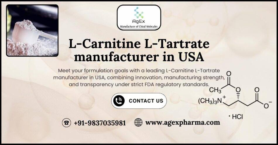 Your Formula Needs L-Carnitine L-Tartrate manufacturer in USA