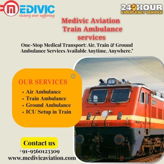Medivic Aviation Train Ambulance in Varanasi provides Complete Transfer Solutions