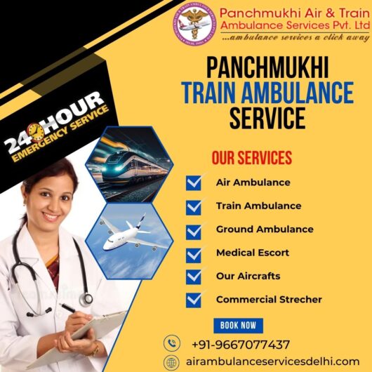 Pick Panchmukhi Train Ambulance Service in Bangalore with Top-Class Medical Facility