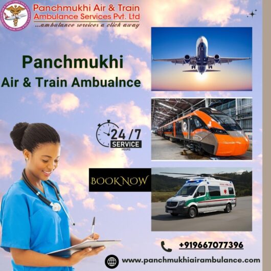 Panchmukhi Train Ambulance Services in Ranchi ensures safe and easy patient transportation.