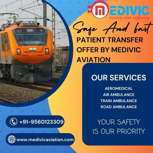 Medivic Aviation Train Ambulance in Bhopal is making complex transportation comfortable and rapid