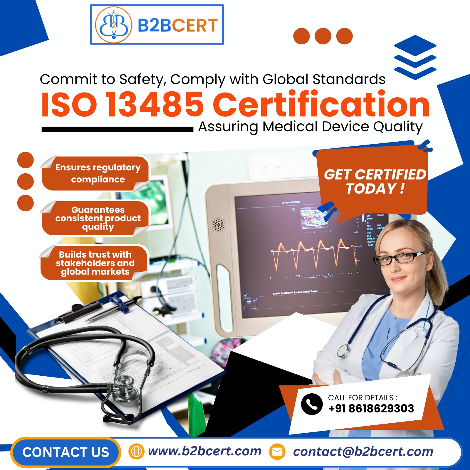 ISO 13485 Certification in Bangalore – Get Certified with B2Bcert!