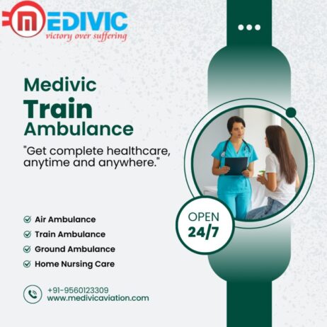 Medivic Aviation Train Ambulance Service in Varanasi giving instant service