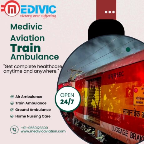 Medivic Aviation Train Ambulance Services in Raigarh provide timely transportation to your destination without any tension