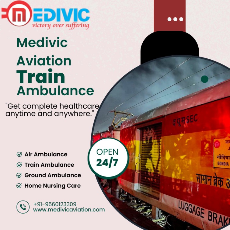 Medivic Aviation Train Ambulance Services in Raigarh provide timely transportation to your destination without any tension