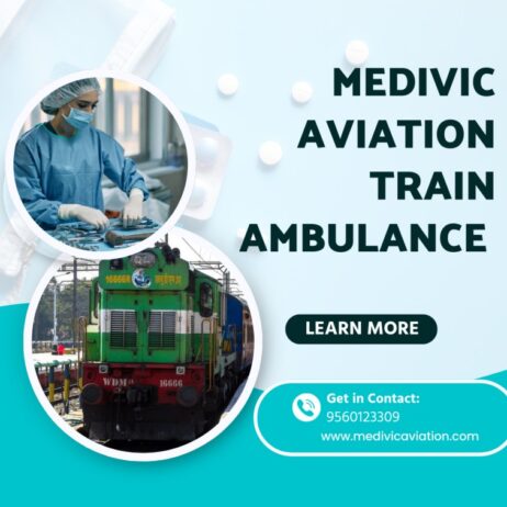 Medivic Aviation Train Ambulance Services in Bhopal provides advanced facilities