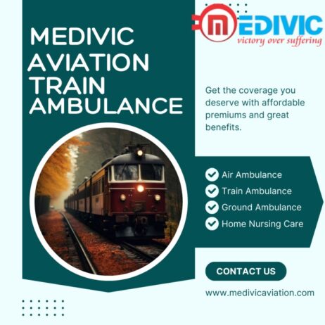 Medivic Aviation Train Ambulance Services in Dibrugarh provides special facility