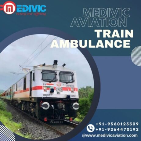 Medivic Aviation Train Ambulance Services in Raigarh provide skilled nurses with all the facilities
