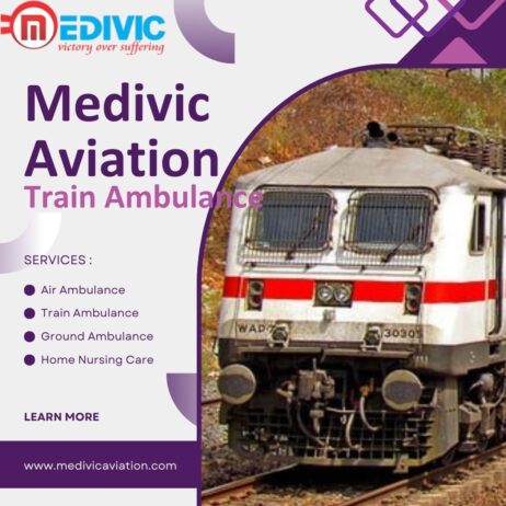 Medivic Aviation Train Ambulance Service in Dibrugarh provides amazing facilities