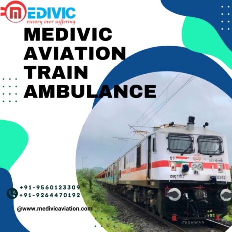 Medivic Aviation Train Ambulance Services in Dibrugarh provide skilled nurses with all the necessary items