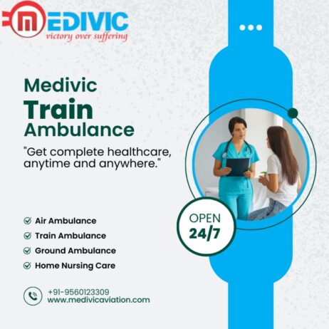 Medivic Aviation Train Ambulance Service in Bhopal providing timely service to our patients