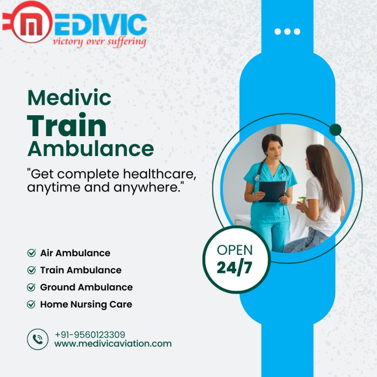 Medivic Aviation Train Ambulance Service in Bhopal providing timely service to our patients