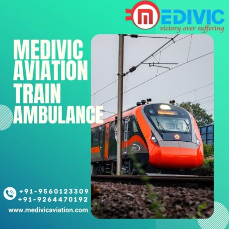 Medivic Aviation Train Ambulance Service in Lucknow providing a comfortable ambulance train