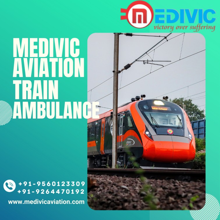Medivic Aviation Train Ambulance Service in Lucknow providing a comfortable ambulance train