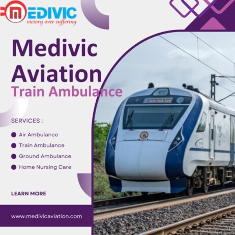 Medivic Aviation Train Ambulance Service in Lucknow provides an AC train seat to our patients