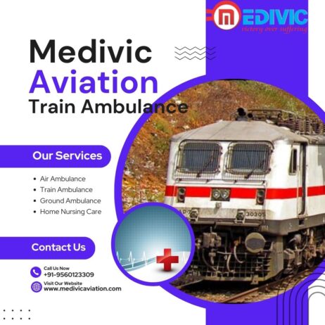 Medivic Aviation Train Ambulance Service in Kolkata provides amazing facilities