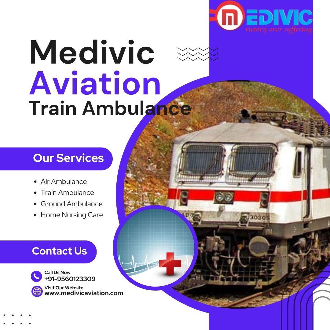 Medivic Aviation Train Ambulance Service in Kolkata provides amazing facilities