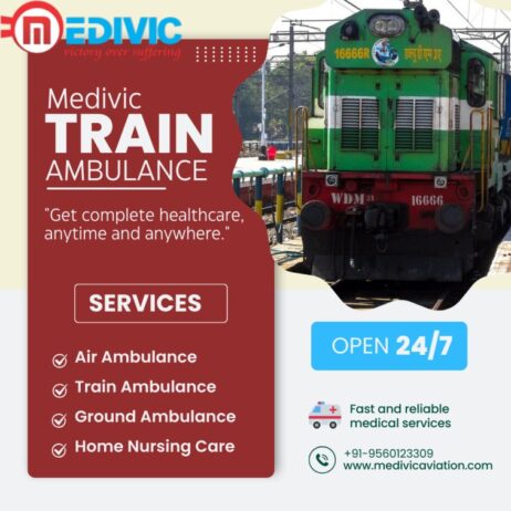 Medivic Aviation Train Ambulance Service in Bhopal is providing well-timed benefits to our patients