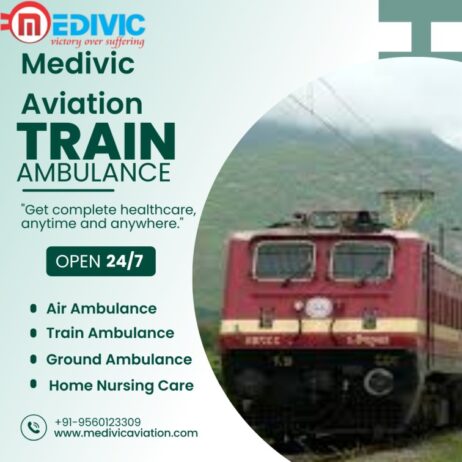 Medivic Aviation Train Ambulance Service in Varanasi is supplying quick service