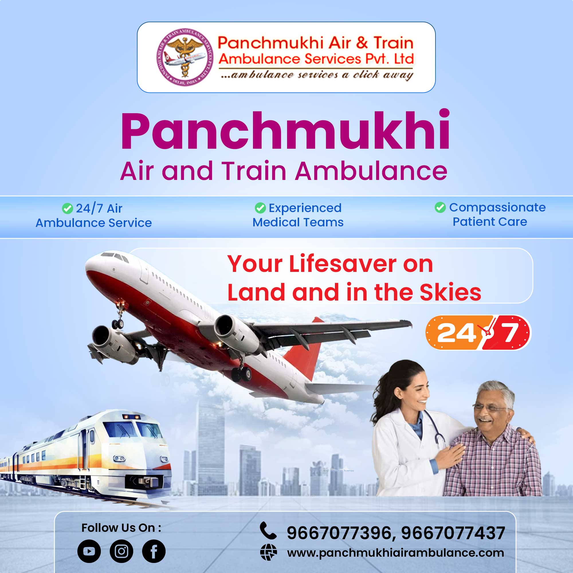 Book the Latest Medical Care – Panchmukhi Air Ambulance Ranchi