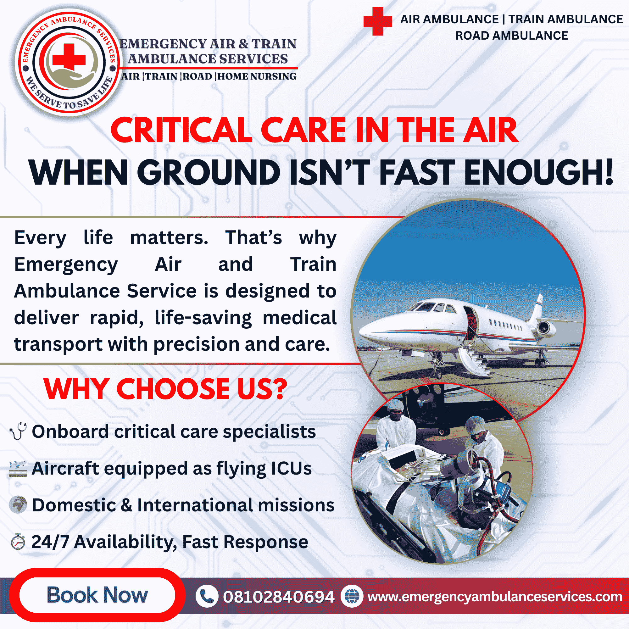 Resourceful Emergency Air Ambulance Services in Guwahati: Take Greater Advantage