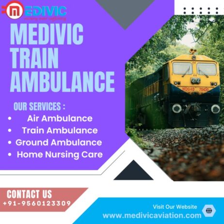 Medivic Aviation Train Ambulance Service in Lucknow is available at affordable prices