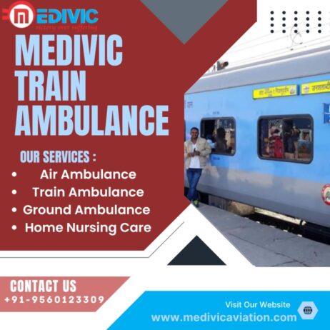 Medivic Aviation Train Ambulance Services in Mumbai provides all the rudimentary facilities