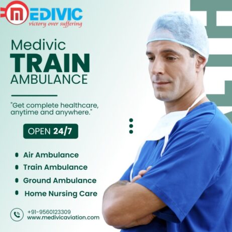 Medivic Aviation Train Ambulance Service in Jamshedpur giving instant service