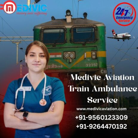 Call Medivic Aviation Train Ambulance Service in Raipur with Life-Saving Medical Facilities