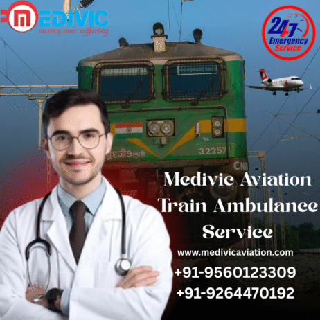 Medivic Aviation Train Ambulance Service in Varanasi provide timely to the destination