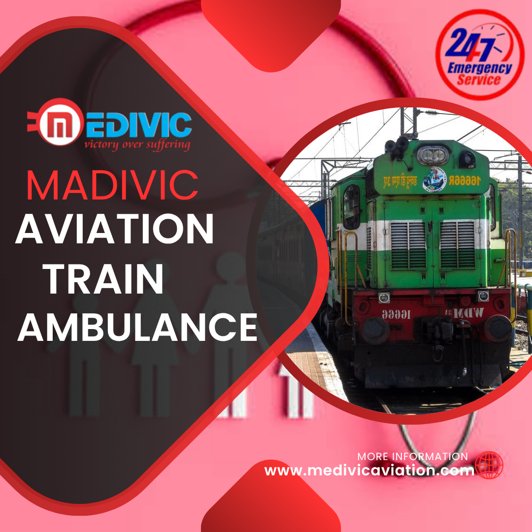Medivic Aviation Train Ambulance Service in Jamshedpur providing ICU facility in the train.