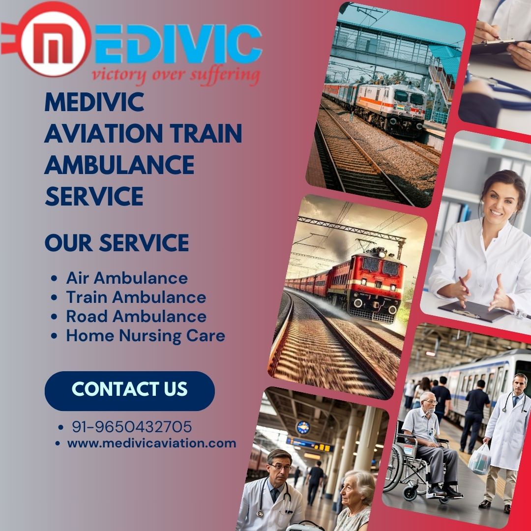 Medivic Aviation Train Ambulance in Bangalore Provides Skilled Medical Staff in Trains