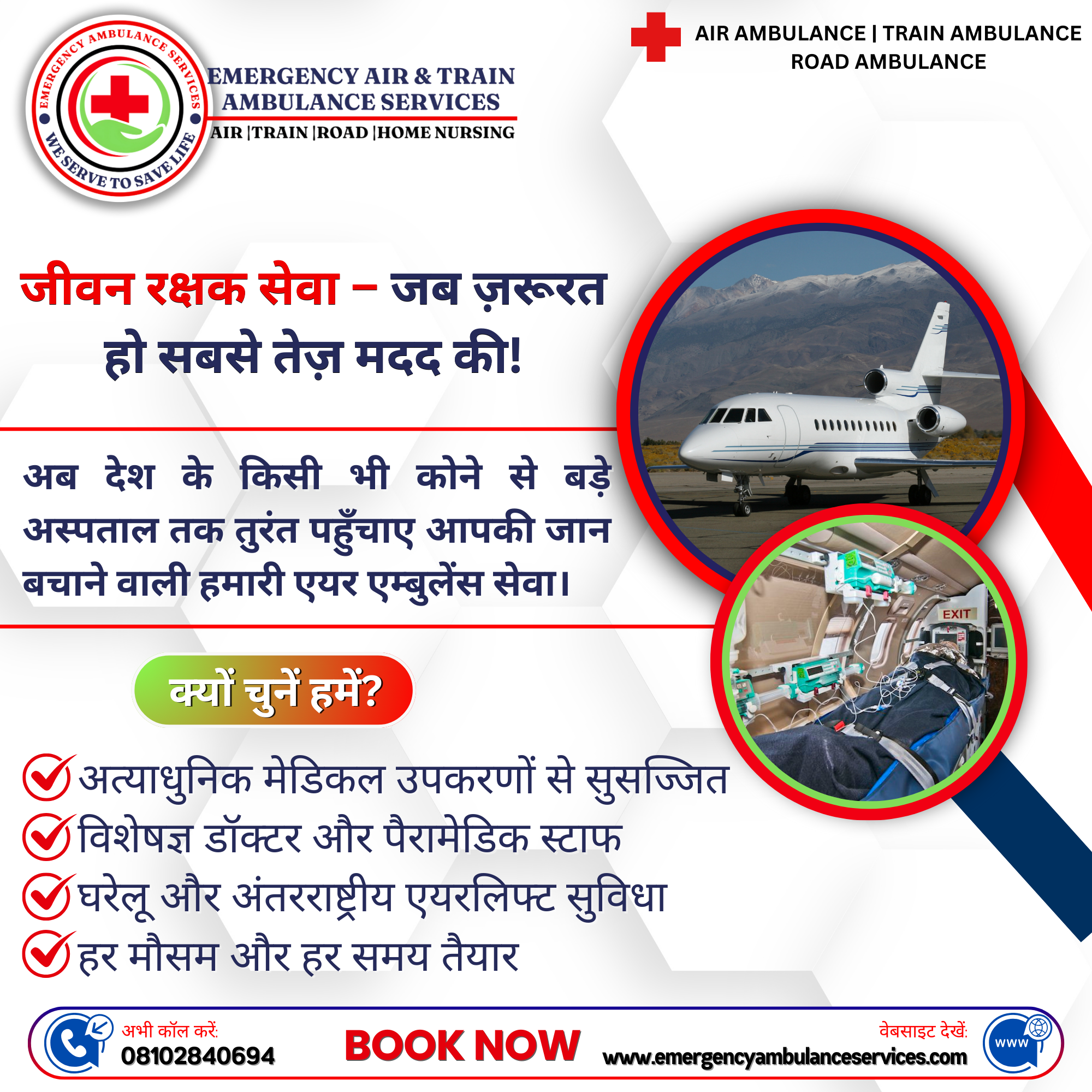 Quick Supporter for People: Emergency Air Ambulance Services in Ranchi – Repatriation