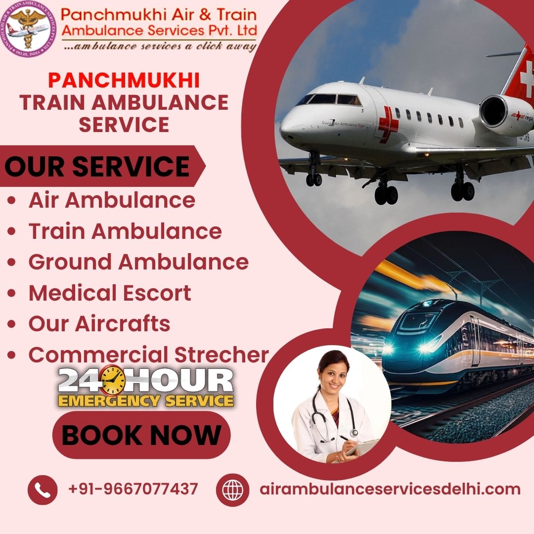 Most Affordable and Convenient Panchmukhi Train Ambulance from Ranchi to Chennai