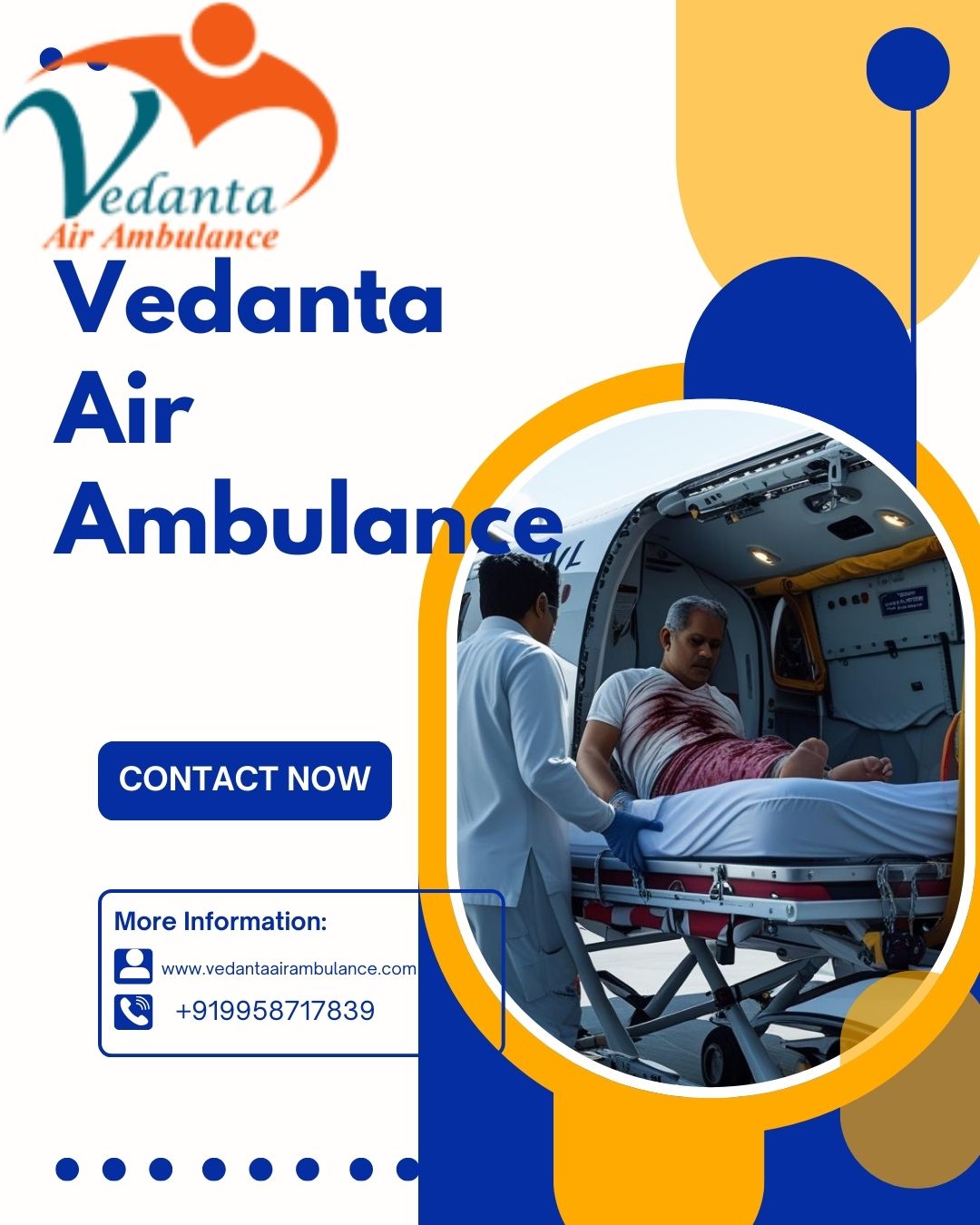 Vedanta Air Ambulance Service in Ranchi provide a well-organised