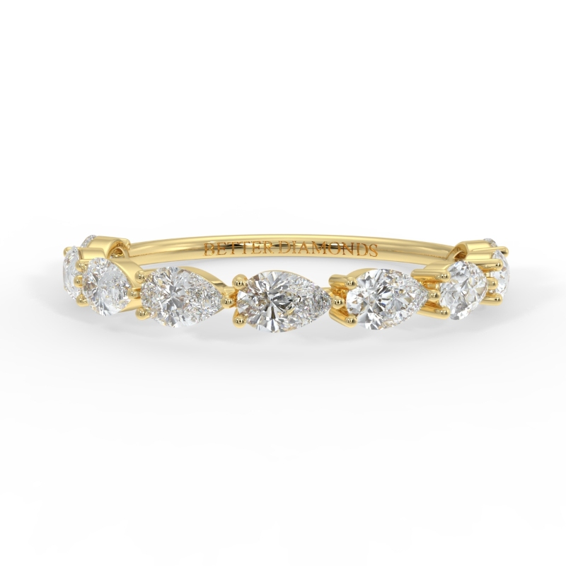 Droplet Band – 14K YG 0.83 ct Lab Grown Diamond Half Eternity Ring