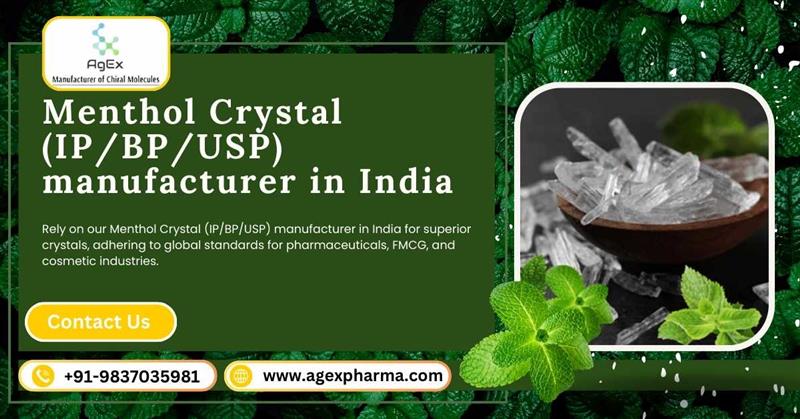 High-Rated Menthol Crystal (IP/BP/USP) manufacturer in India Today