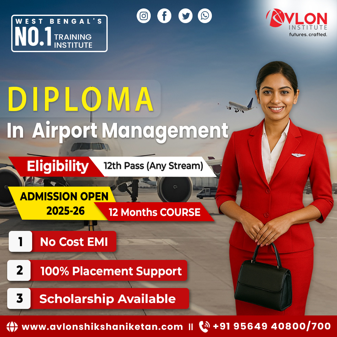 Diploma in Airport Management | 12-Month Course | Admission Open 2025–26 | Avlon Institute Kolkata