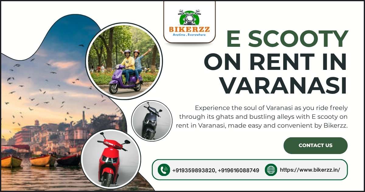 Discover Spiritual Vibes with E Scooty on rent in Varanasi