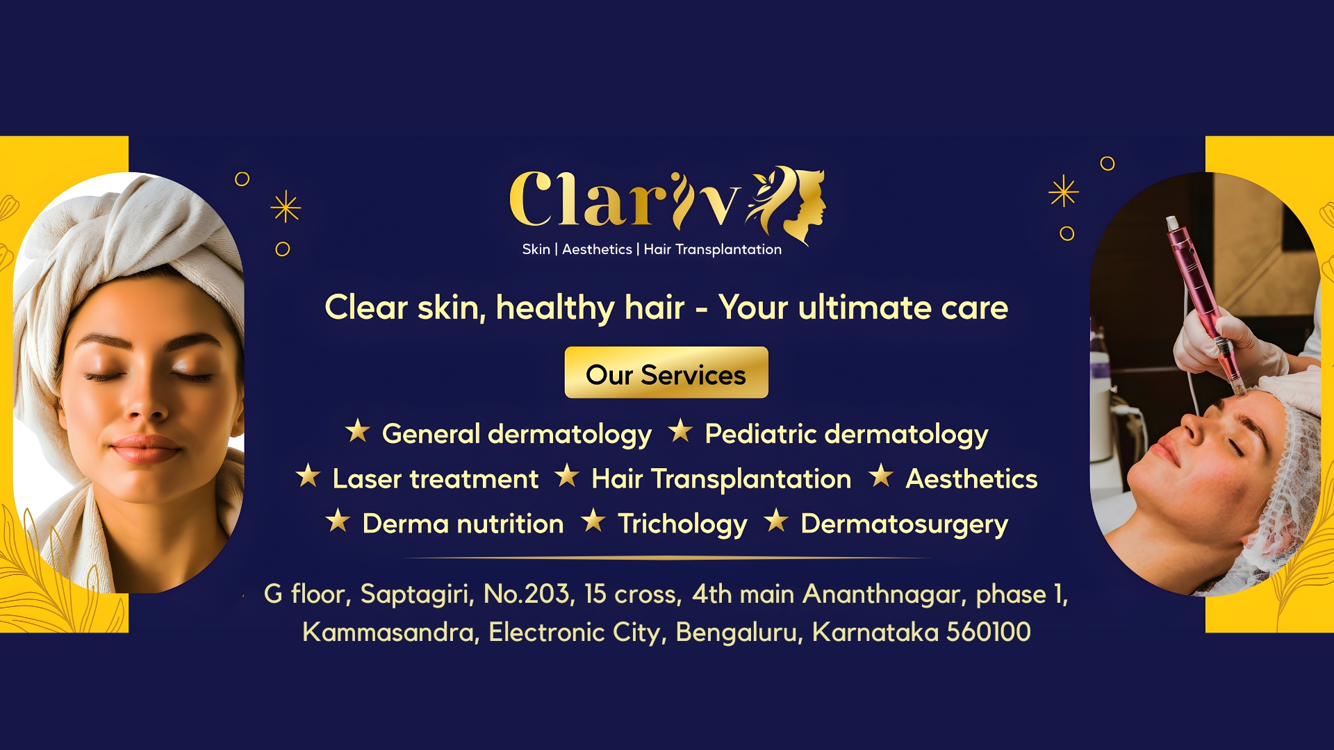 Best Dermatologist in Bangalore – Advanced Skin, Hair Care at Clarivskin.in