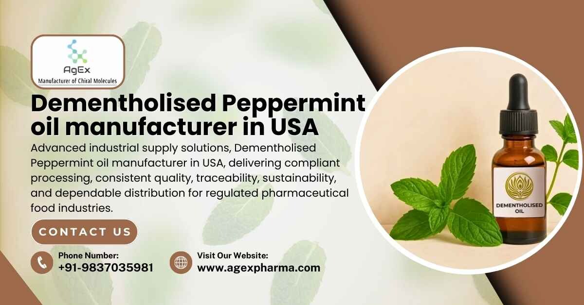 Leading Essential Oil Dementholised Peppermint oil manufacturer in USA