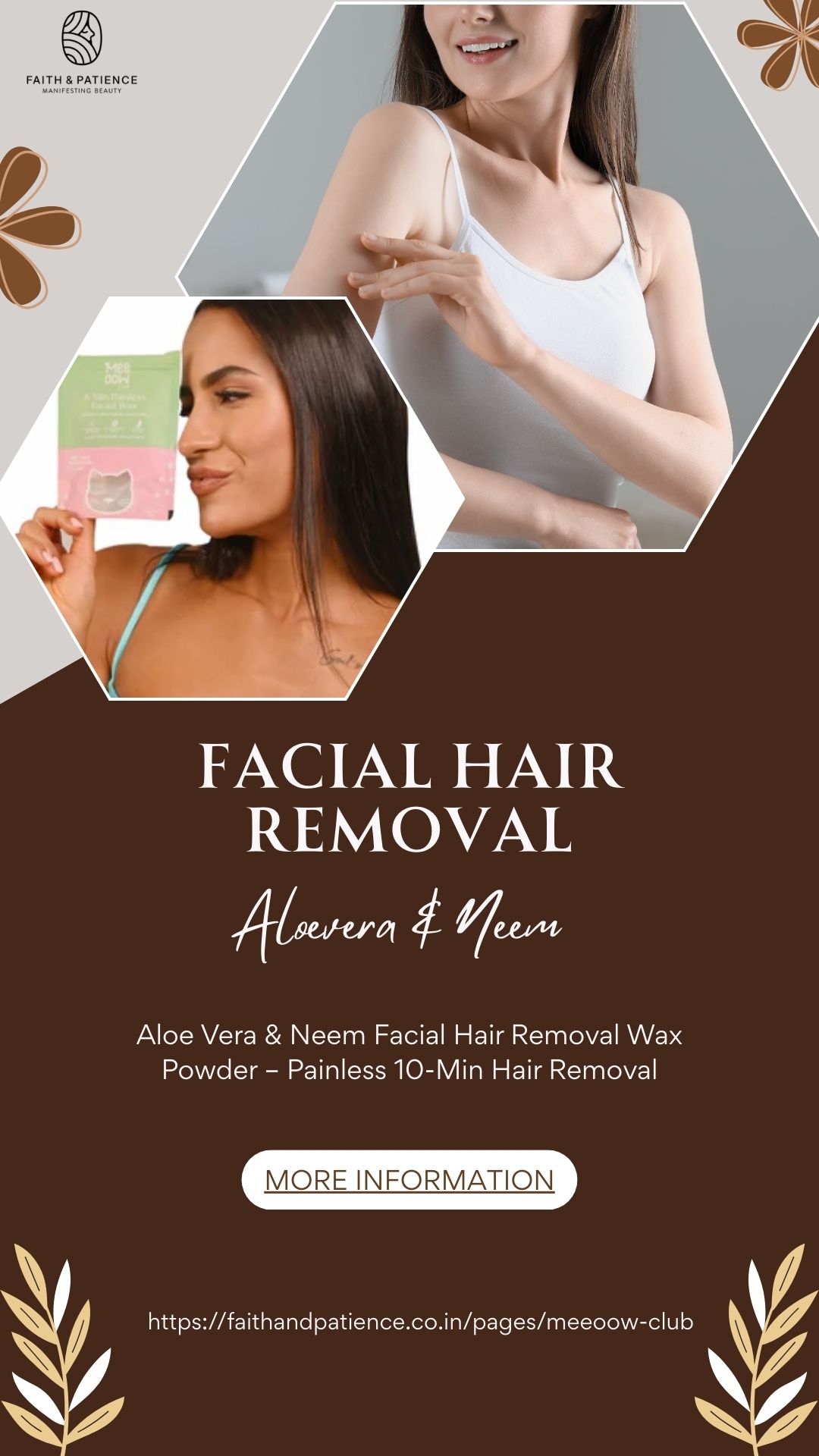 Face Hair Removal Wax | Smooth & Gentle by Faith and Patience