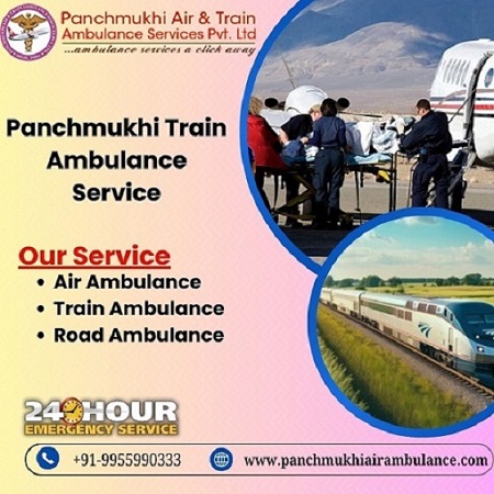 Book Reliable and Fast Panchmukhi Air and Train Ambulance Service in Bhopal with ICU Setup